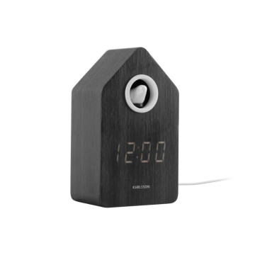 Budík Cuckoo LED Karlsson KA6061BK, 16cm